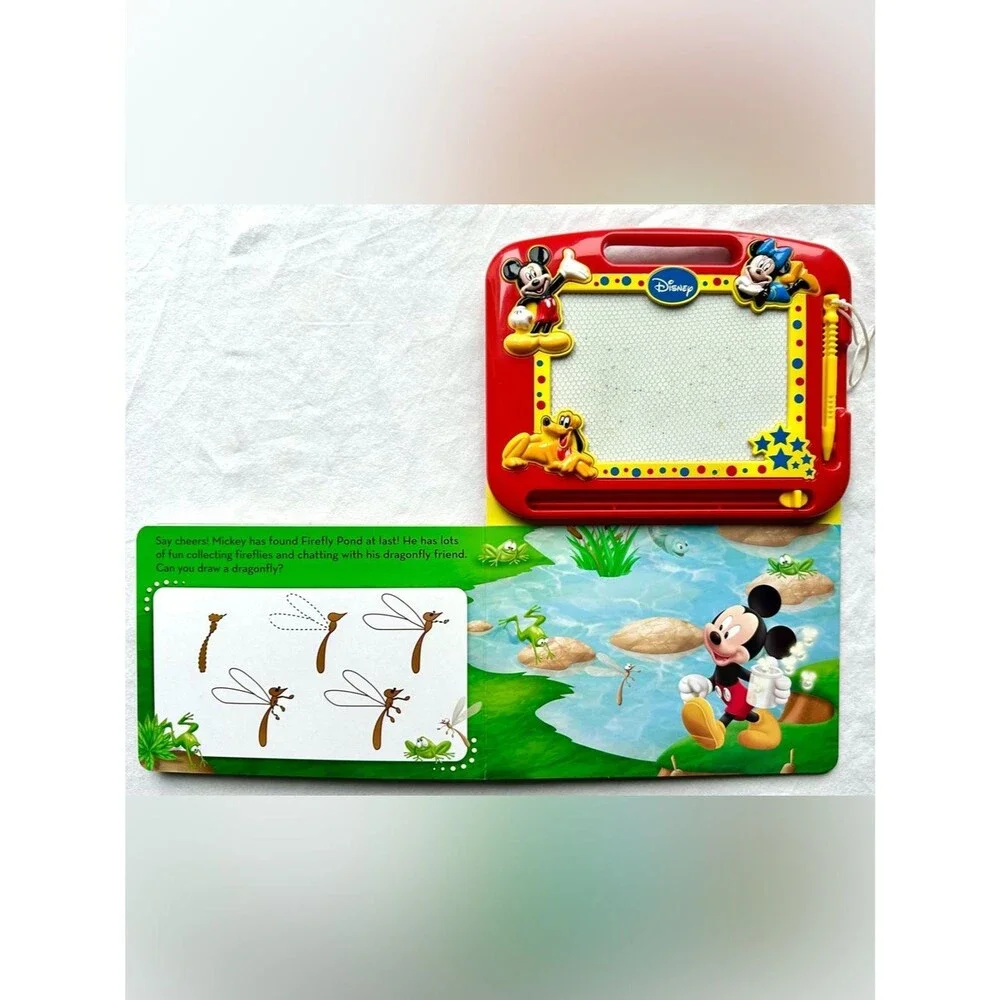 Disney Mickey Mouse Clubhouse Magnetic Drawing Board & “Clubhouse Pals” Book Set